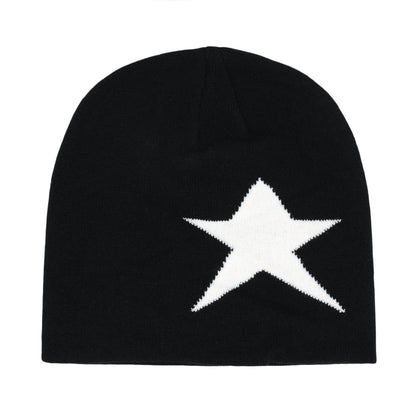 Y2K Letter Print Knit Beanie Hat – Unisex Winter Cap