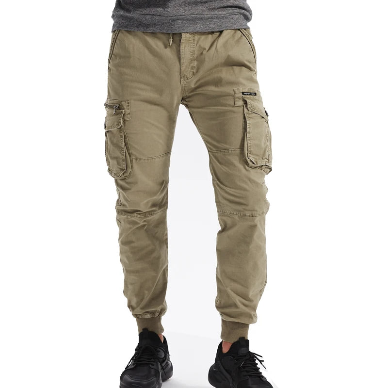 Men's Cargo Jogger Pants – Multi-Pocket Cotton Tactical Trousers