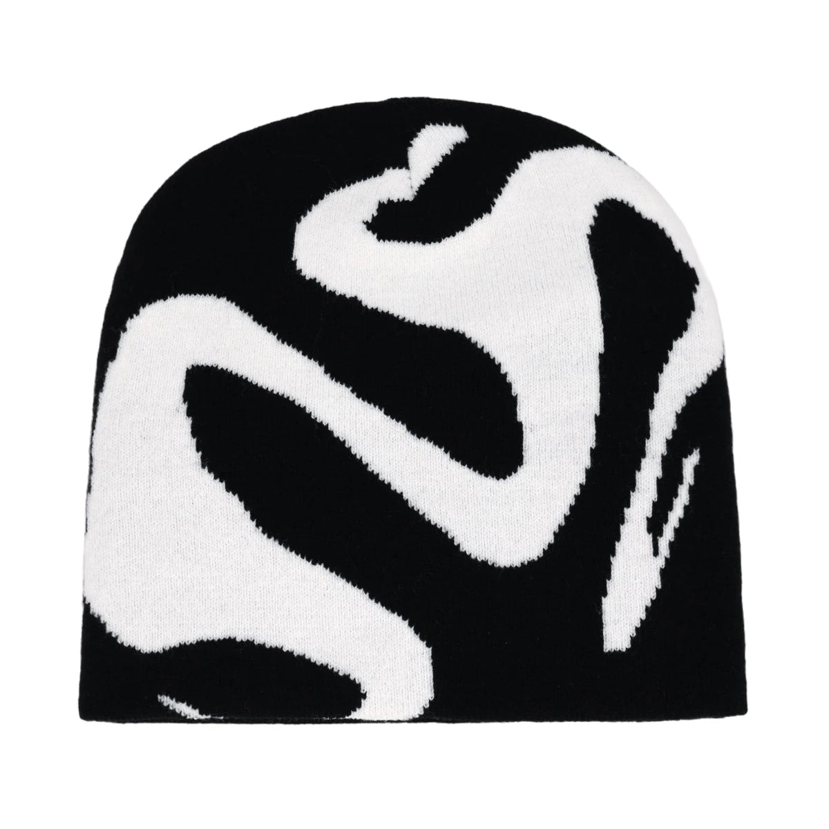 Y2K Letter Print Knit Beanie Hat – Unisex Winter Cap