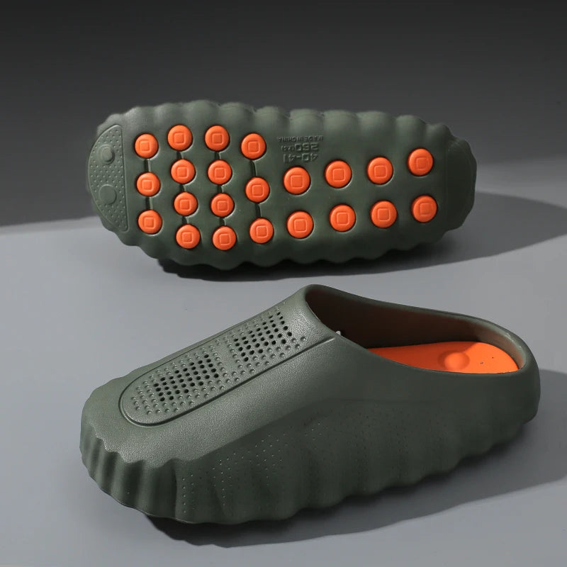 Men's Thick Sole EVA Slide Slippers – Non-Slip Outdoor Sandals