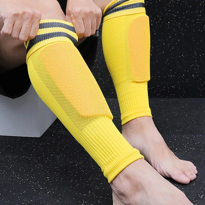 Soccer Leg Sleeves Knee Protection Shin Guard Socks – 1 Pair