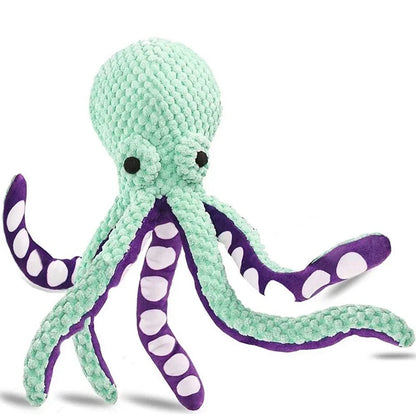 Plush Octopus Dog Toy – Interactive Squeaky Chew Toy for Dogs
