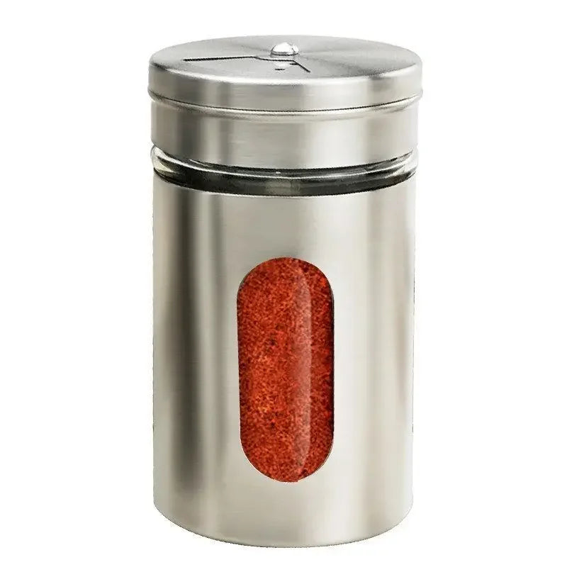 Stainless Steel Seasoning Jar with Sprinkler & Toothpick Holder