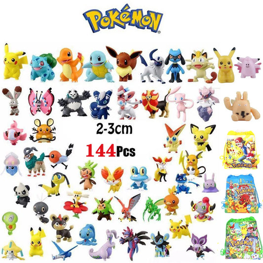 Pokemon Mini Action Figures Bulk Set – 24 to 144 Pcs