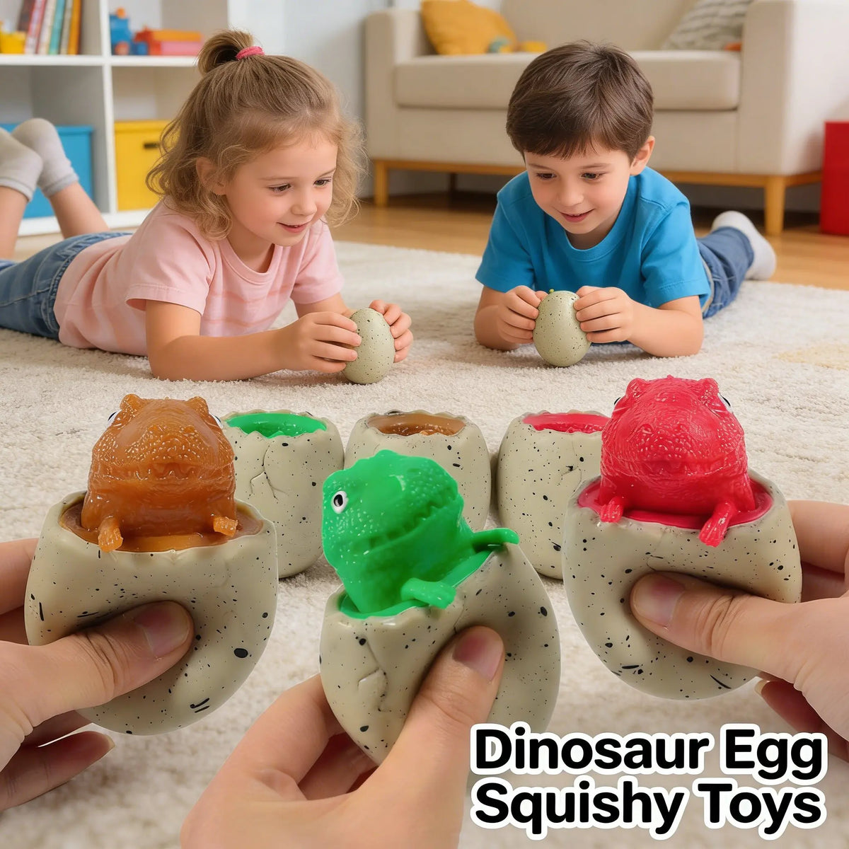 Dinosaur Egg Squishy Pop-Up Squeeze Stress Relief Toy