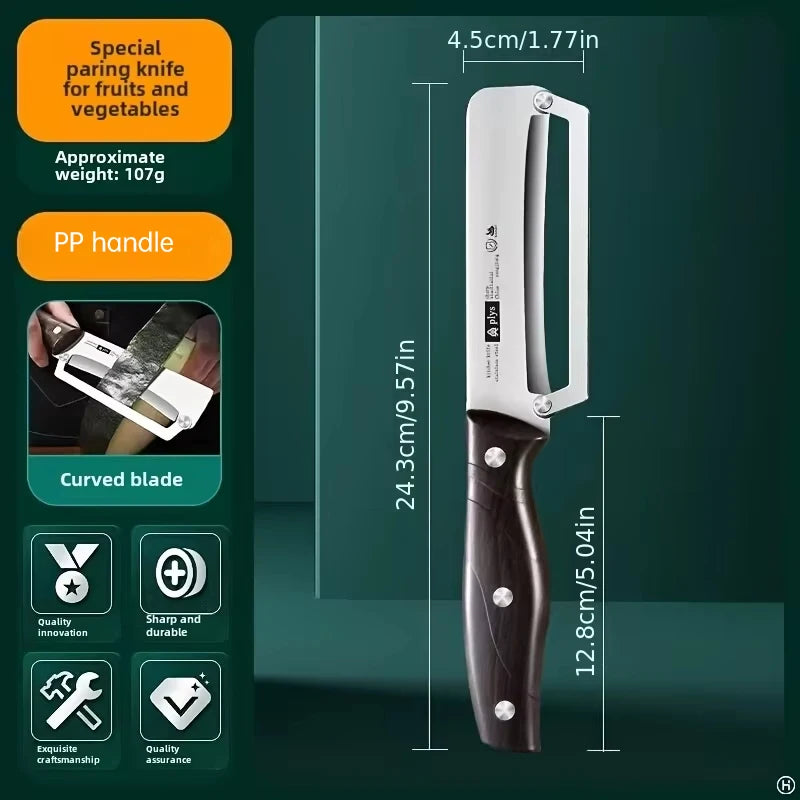 Stainless Steel Fruit & Vegetable Peeler with Curved Blade