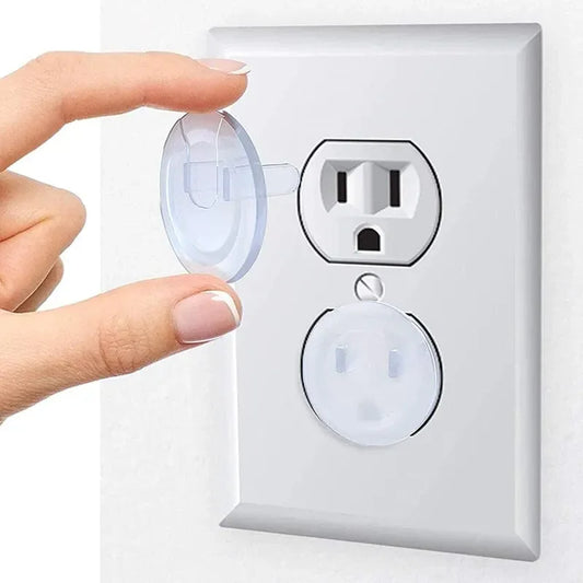 Outlet Safety Plugs – Clear Pull Tab Childproof Electrical Socket Covers