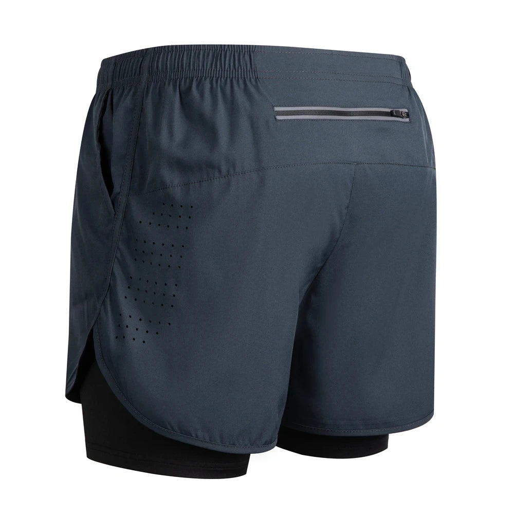 Men's Reflective Running Shorts – Double-Layer Quick-Dry Training Shorts