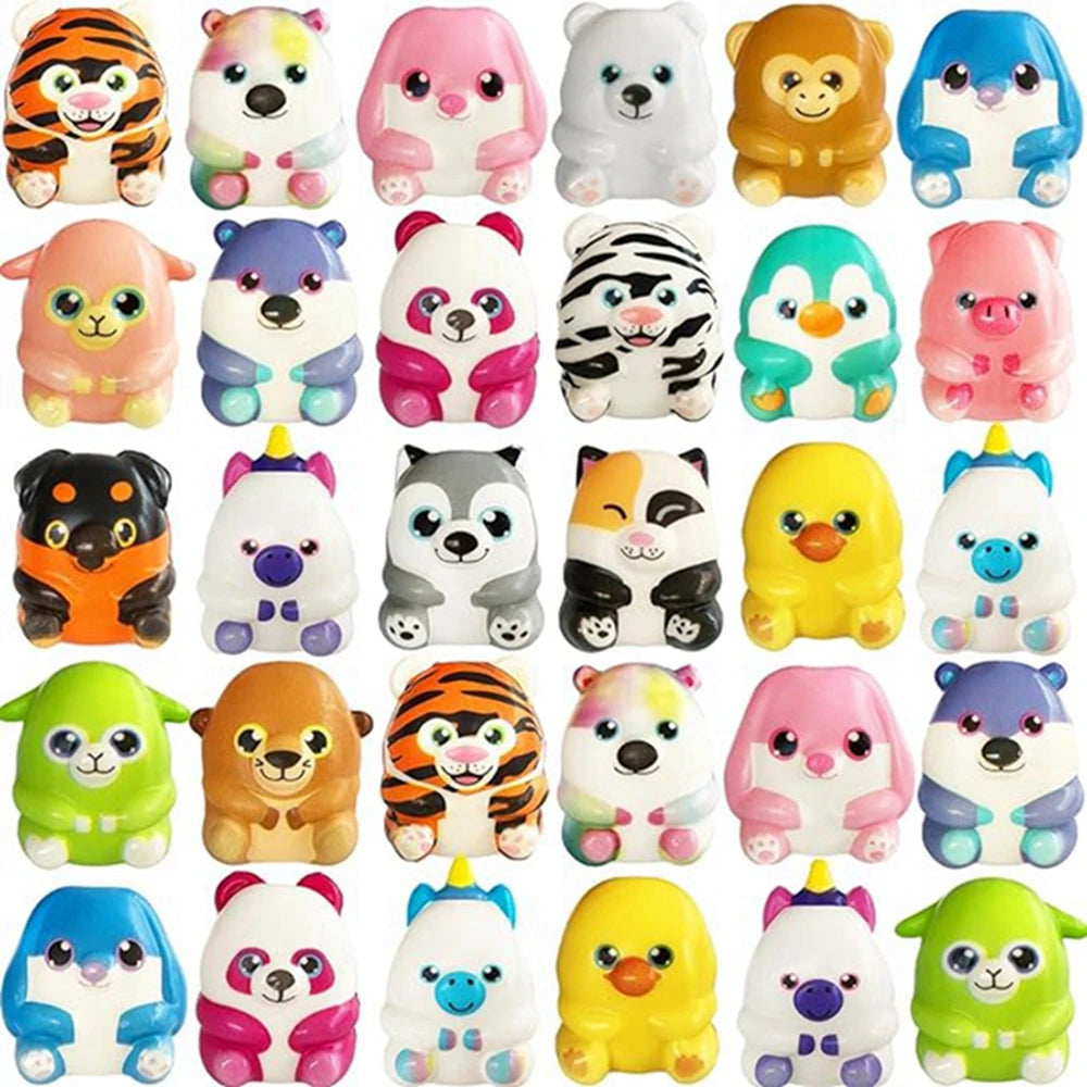 Kawaii Animal Squishy Toys Set - Slow Rising Stress Relief Squishies for Kids