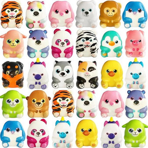 Kawaii Animal Squishy Toys Set - Slow Rising Stress Relief Squishies for Kids