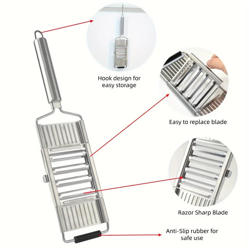 4-in-1 Stainless Steel Vegetable Slicer & Shredder Set