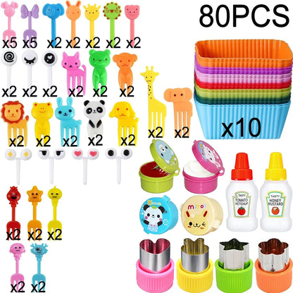 Kids Bento Food Picks Set – Cute Animal Forks & Lunch Accessories
