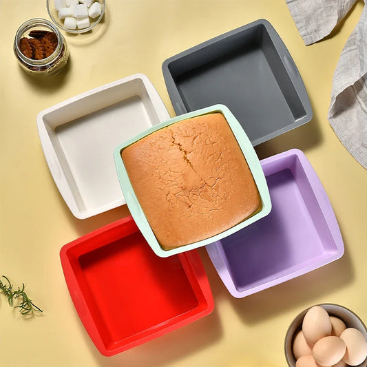 Silicone Square Baking Pan – Non-Stick Brownie Cake Mold