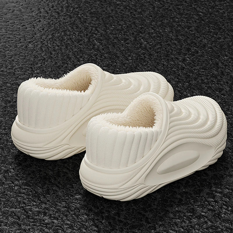 Women's Winter Plush Slippers – Waterproof EVA Non-Slip Indoor Shoes