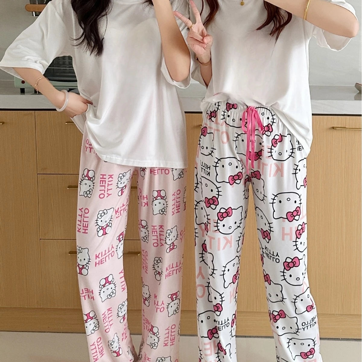 Hello Kitty Pajama Pants for Women – Cute Casual Lounge Bottoms