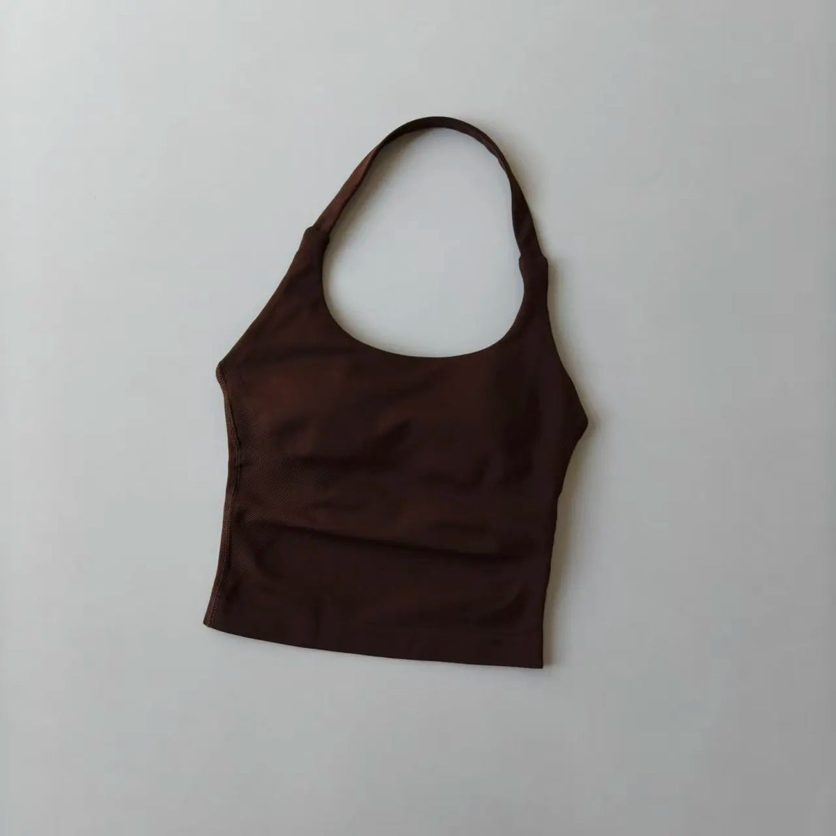Halter Neck Sports Bra – Longline Strappy Crop Top for Yoga & Gym