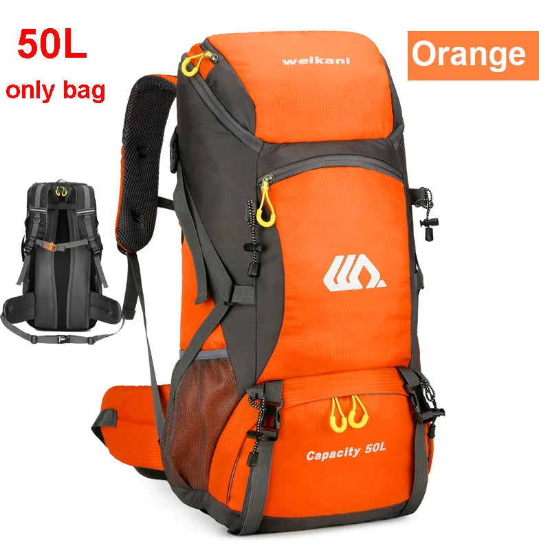 50L Hiking Backpack with Rain Cover – Waterproof Outdoor Travel Bag