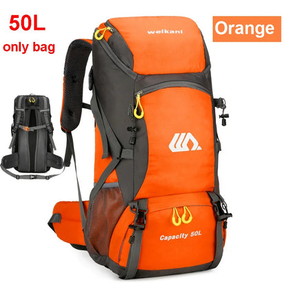 50L Hiking Backpack with Rain Cover – Waterproof Outdoor Travel Bag