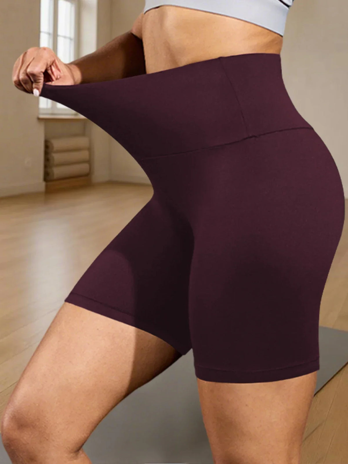 High-Waist Biker Shorts for Women - Tummy Control