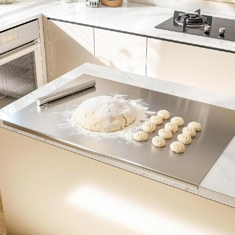 Stainless Steel Cutting Board – Antibacterial Dough Kneading Mat