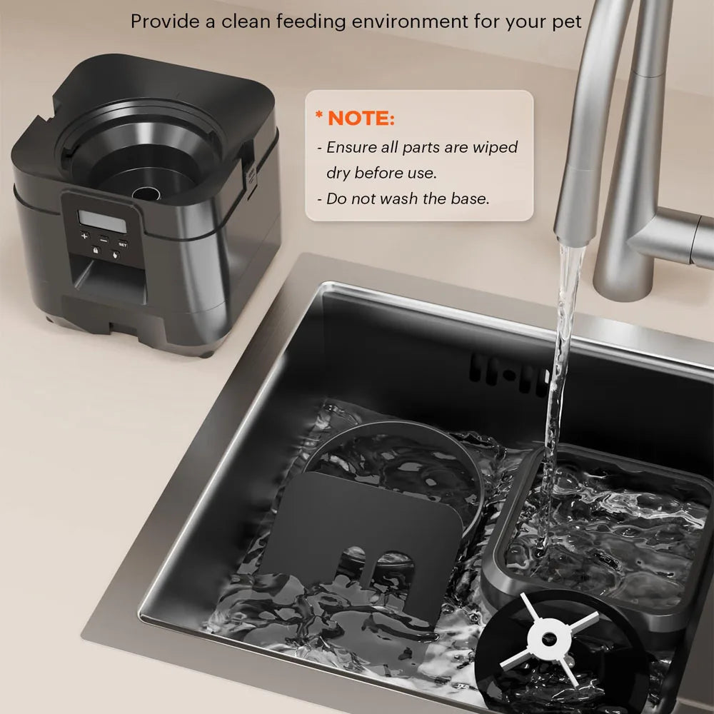 Automatic Pet Feeder with WiFi App Control – Timed Cat & Dog Food Dispenser