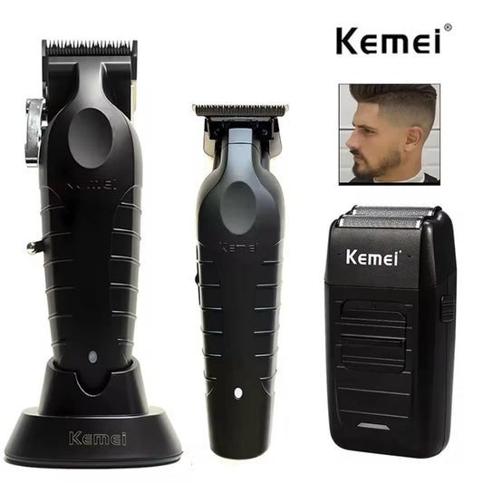 Kemei Professional Hair Clipper – Electric Trimmer Kit for Men (KM-1102 / KM-2296 / KM-2299)
