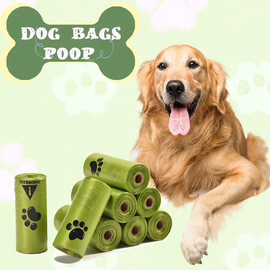 Dog Poop Bags Extra Thick Leak-Proof Paw Print Pet Waste Bags
