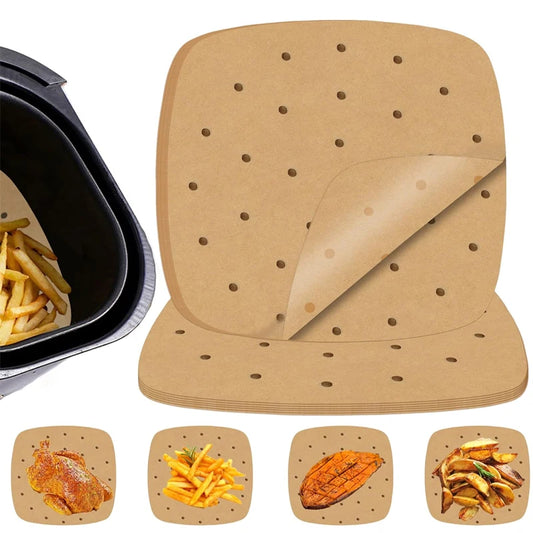 Air Fryer Parchment Paper Liners – Non-Stick Disposable Steamer Sheets