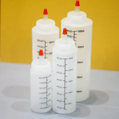 Squeeze Bottles with Measurement Markings – Sauce & Salad Dressing Dispenser