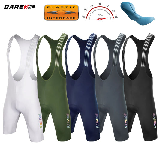 Cycling Bib Shorts Men - Darevie DVP105 Italy Elastic Interface Pad