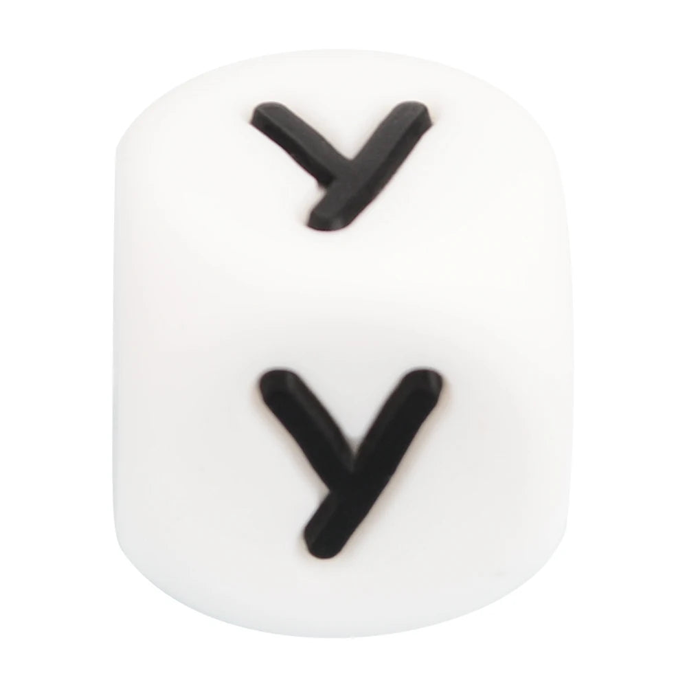 Silicone Alphabet Letter Beads 12mm – 40pcs Food Grade Teething