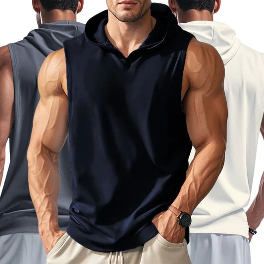 Men's Hooded Tank Top – Sleeveless Gym Workout Shirt