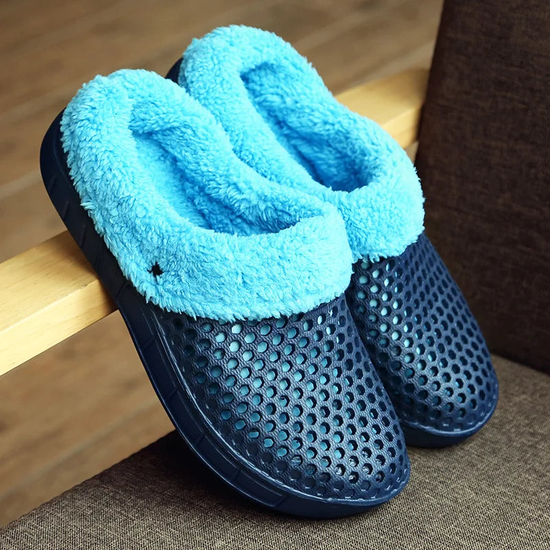 Fleece-Lined Clogs – Warm Unisex Winter Slip-On Shoes