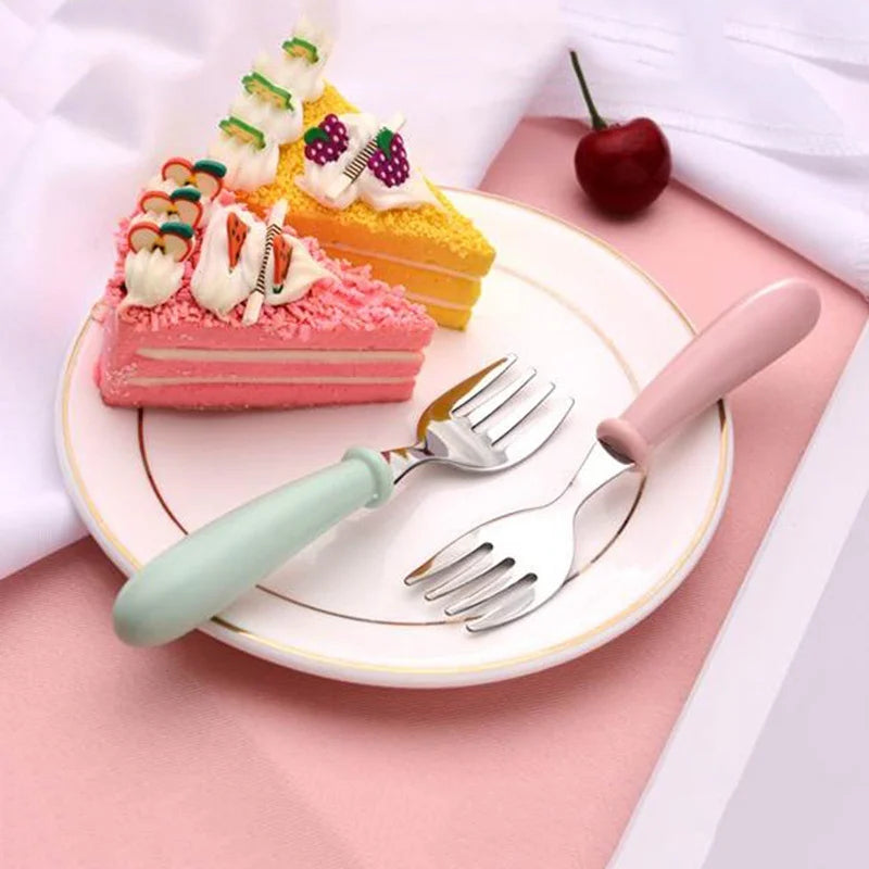 Kids Stainless Steel Cutlery Set 3Pcs – Baby Spoon, Fork & Case