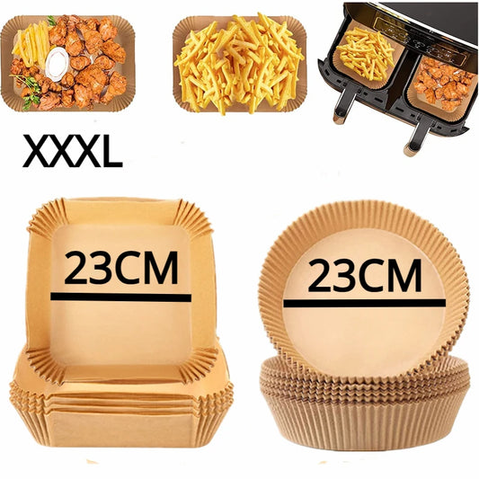 Air Fryer Disposable Paper Liners – Non-Stick Parchment Mats