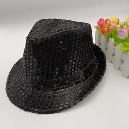 Sequin Jazz Fedora Hat – Shiny Party & Performance Cap