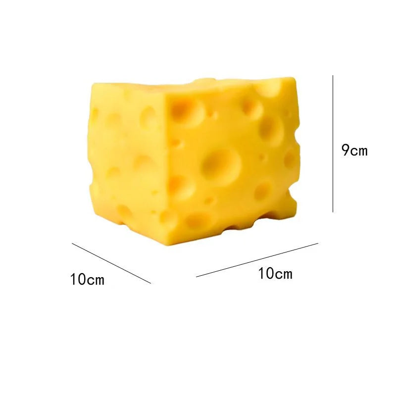 Squishy Cheese Block Squeeze Toy – Slow Rise Stress Relief Fidget