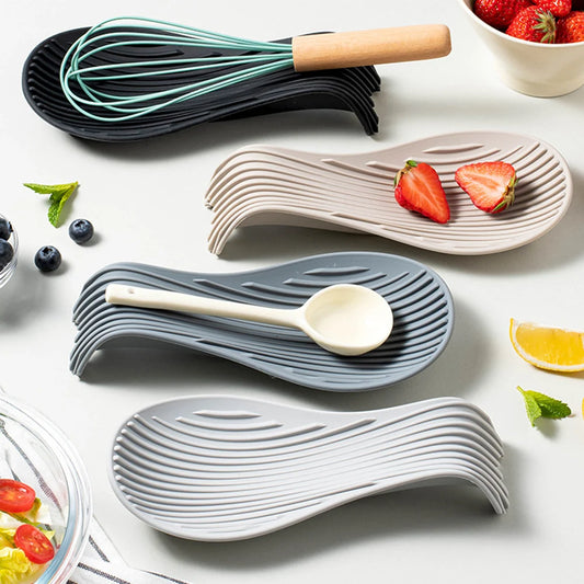 Silicone Spoon Rest & Utensil Holder – Heat Resistant Kitchen Tool