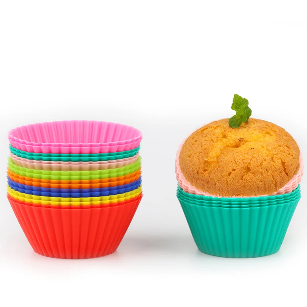 Silicone Cupcake Molds – Reusable Muffin Baking Cups