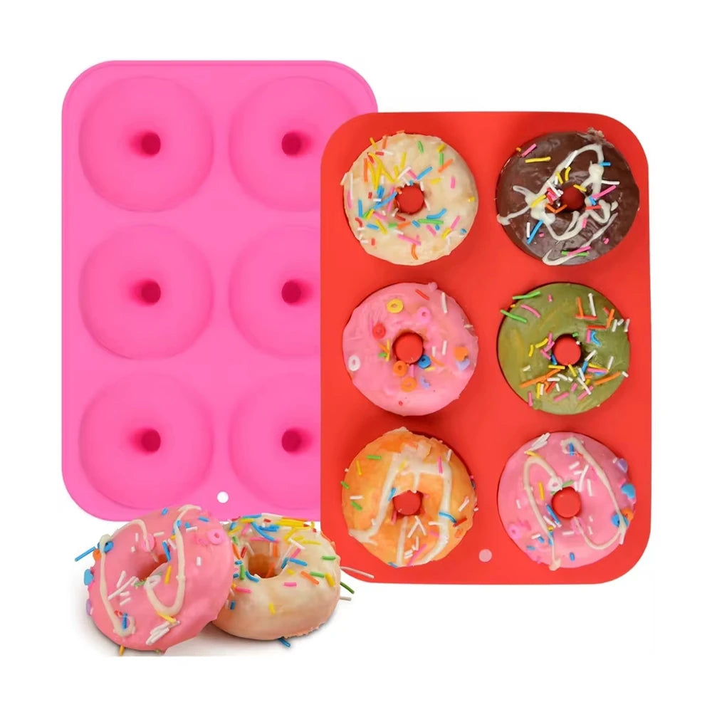 Silicone Donut Mold 6-Cavity – Non-Stick Doughnut Baking Pan