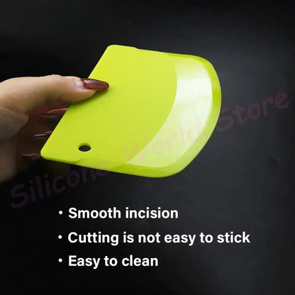 Plastic Dough Scraper & Cake Cream Spatula – Baking Tool
