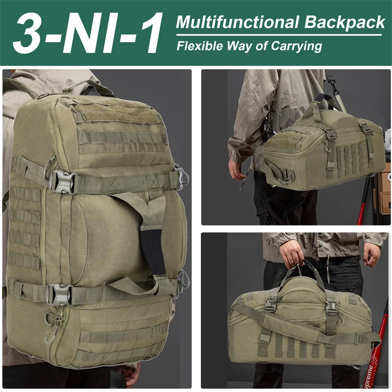 Tactical Duffle Backpack – MOLLE Military Bag 25L / 45L / 80L