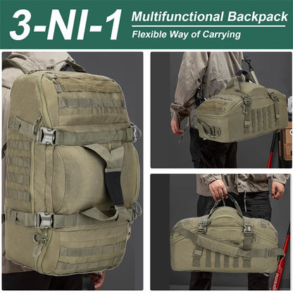 Tactical Duffle Backpack – MOLLE Military Bag 25L / 45L / 80L