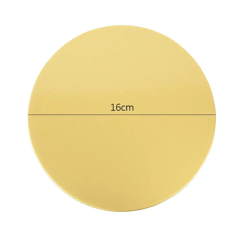 Round Cake Boards – Gold & Silver Cardboard Base for Cakes & Cupcakes