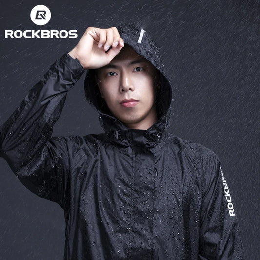 ROCKBROS Waterproof Cycling Jacket Men Breathable Reflective Raincoat
