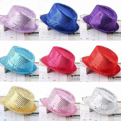 Sequin Jazz Fedora Hat – Shiny Party & Performance Cap