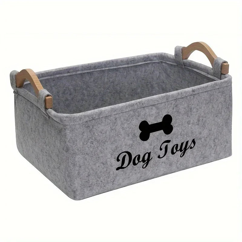 Pet Toy Storage Basket – Chest Organizer for Dog & Cat Toys