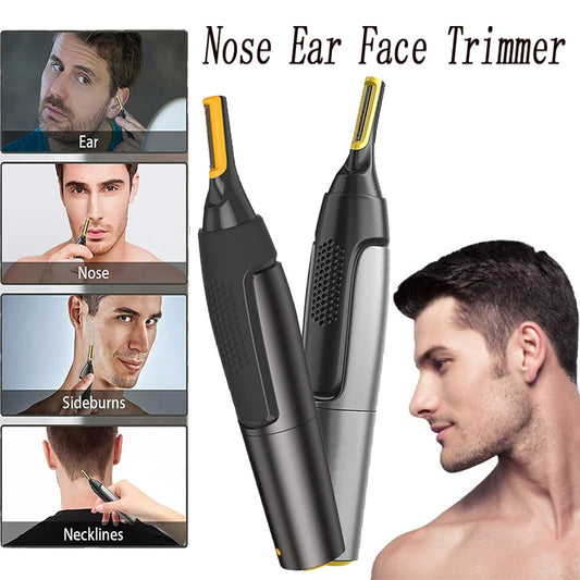 Nose & Ear Hair Trimmer – Electric Facial Hair Removal for Men