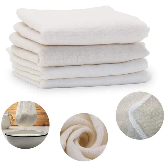 Reusable Cheesecloth – Hemmed Muslin Strainer for Cooking & Juicing