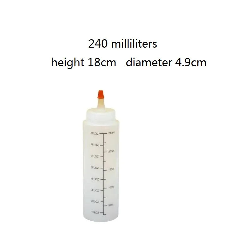Squeeze Bottles with Measurement Markings – Sauce & Salad Dressing Dispenser